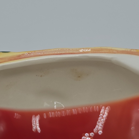 Small Teapot "Orchard In Bloom" Red Apple Ceramic Floral Cottagecore - Picture 8 of 13